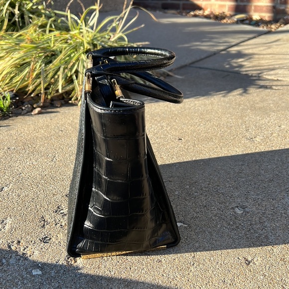 EUC Michael Kors Lana embossed tote, black - Picture 4 of 8